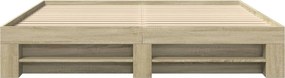 vidaXL Πλαίσιο Κρεβατιού Χωρ. Στρώμα Sonoma Δρυς 200x200 εκ. Επ. Ξύλο