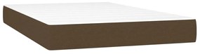 Κρεβάτι Boxspring με Στρώμα &amp; LED Σκ.Καφέ 120x190εκ. Υφασμάτινο 3270042