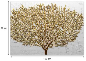 Πίνακας σε καμβά "Golden Tree" Megapap ψηφιακής εκτύπωσης 100x70x3εκ.