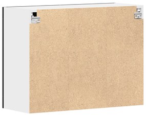 vidaXL Μαύρη Δρύινη Κρεμαστή Καμπίνα Γυαλιού 80x31x60 cm από Επεξεργασμένο Ξύλο