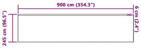 vidaXL Κουρτίνες με κουρτίνες Floral Λευκό Πολυεστέρας
