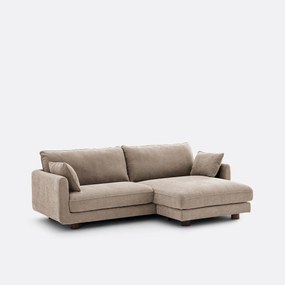 Γωνιακός αναστρέψιμος καναπές από μελανζέ πολυεστέρα, EMILIO