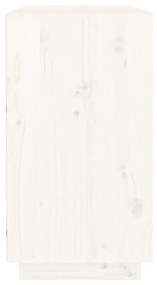Συρταριέρα Λευκή 100x40x75 εκ. από Μασίφ Ξύλο Πεύκου - Λευκό