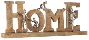 Διακοσμητικό ArteLibre 'Home' Φυσικό/Μπρονζέ Ξύλο/Αλουμίνιο 8x60x23.5cm