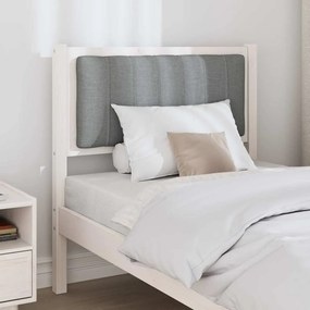vidaXL Ταπετσαρισμένο κεφαλάρι Λευκό 80 cm Στερεά ξυλεία πεύκου