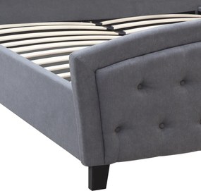 Κρεβάτι Alexia Megapap υφασμάτινο χρώμα γκρι 160x200εκ.