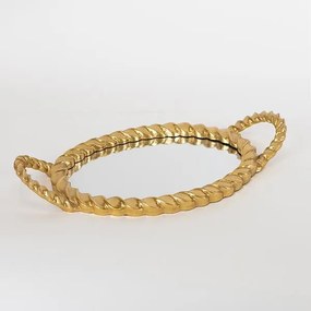 ΔΙΣΚΟΣ ΠΟΛΥΡΕΣΙΝ ΜΕ ΚΑΘΡΕΦΤΗ ΧΡΥΣΟΣ 45.5X4.8X24cm|752-16067