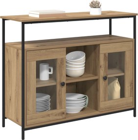 vidaXL Πλαϊνό γραφείο Artisan Oak 100 x 35 x 80 εκ. Επεξεργασμένο ξύλο