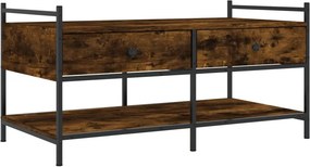 vidaXL Τραπεζάκι Σαλονιού Καπνιστή Δρυς 99x50x50 εκ. Επεξεργασμ. Ξύλο