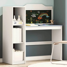 vidaXL Γραφείο Κιμωλίας με ράφι Λευκό και γκρι 120 x 45 x 118.5 εκ.