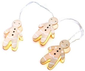 Χριστουγεννιάτικα Λαμπάκια 10 LED GINGERBREAD XF10WW2A ACA XF10WW2A Καφέ