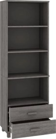 vidaXL Ντουλάπι HAMAR Αν. Γκρι 60 x 35 x 180 εκ Μασίφ Ξύλο Πεύκου