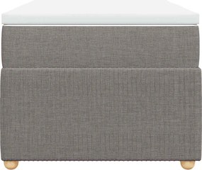 vidaXL Κρεβάτι Boxspring με Στρώμα Taupe 90x200 εκ. Υφασμάτινο