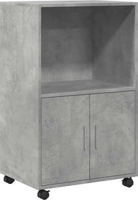 vidaXL Ντουλάπι Τροχήλατο Γκρι Σκυρ. 55x40x91 εκ. από Επεξ. Ξύλο