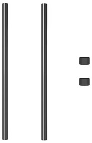 vidaXL Πό posts φράχτη 2 pcs Γκρι 120 cm Ατσάλι με Επικάλυψη Πούδρας