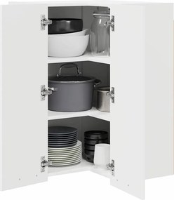 vidaXL Κρεμαστό ντουλάπι Λευκό 57 x 57 x 80 εκ. Επεξεργασμένο ξύλο