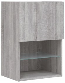 vidaXL Έπιπλο Τηλεόρασης με LED Γκρι Sonoma 40,5x30x60 εκ.