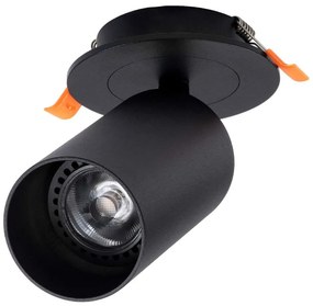 Φωτιστικό Οροφής - Σποτ Χωνευτό Leo 60350 GU10 Φ6x17cm Black GloboStar
