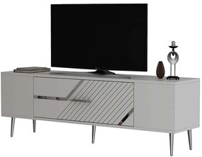 Έπιπλο Τηλεόρασης Dekolp 475OLV3058 150x29,6x48,2cm White-Silver