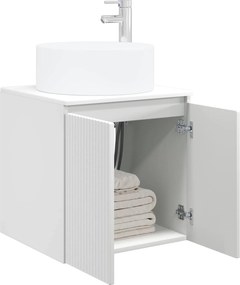 vidaXL Επιτοίχιος νιπτήρας βανίλιας Λευκό 49,5 x 44,5 x 65,5 εκ