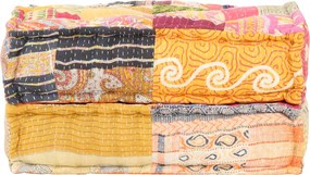 vidaXL Πουφ Patchwork 60 x 70 x 36 εκ. Υφασμάτινο