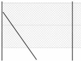 vidaXL Στύλος Περιφράξεων Γκρι 25 x 1,6 μ (60 x 60 mm πλέγμα)