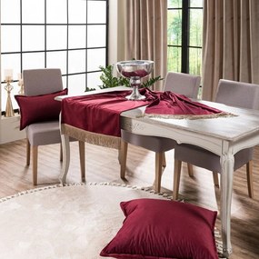 Τραβέρσα (Sari) Velvet 10 Bordo Teoran 65X200 Cotton-Acrylic