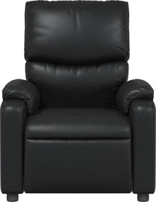 vidaXL Πολυθρόνα Ανακλινόμενη Μαύρη από Συνθετικό Δέρμα