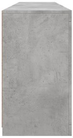vidaXL Μπουφές με LED Γκρι Σκυροδέματος 181,5 x 37 x 67 εκ.