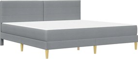 vidaXL Σκελετός Κρεβατιού Ανοιχτό γκρι 200 x 200 cm Πολυεστέρας