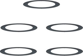 vidaXL κατάλληλο για επίπεδα δαχτυλίδια δέντρου 5 pcs Ανθρακί