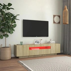 Έπιπλο Τηλεόρασης με LED Sonoma Δρυς 160 x 35 x 40 εκ. - Καφέ