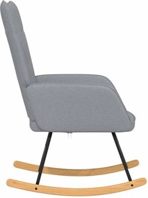 vidaXL Κουνιστή Πολυθρόνα Ανοιχτό Γκρι Υφασμάτινη