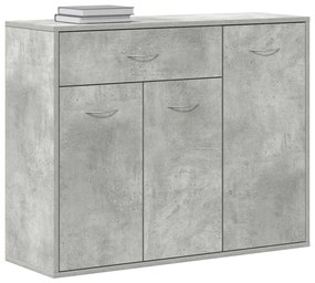 vidaXL Μπουφές Γκρι του Σκυροδέματος 88 x 30 x 70 εκ. από Επεξ. Ξύλο