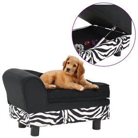 Καναπές - Κρεβάτι Σκύλου Μαύρος 57 x 34 x 36 εκ. Βελουτέ - Μαύρο