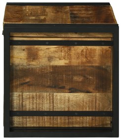 vidaXL κουτί αποθήκευσης  40x40x40 εκ. μασίφ τραχύ ξύλο μάνγκο