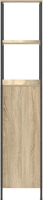 vidaXL Ντουλάπι μπάνιου με ράφια Sonoma δρυς 36x35x165 εκ.