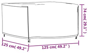 ΚΑΛΥΜΜΑ ΕΠΙΠΛΩΝ ΚΗΠΟΥ ΜΑΥΡΟ 125X125X74 ΕΚ. 420D ΎΦΑΣΜΑ OXFORD 359646