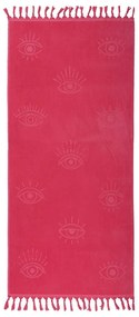 Πετσέτα Θαλάσσης - Παρεό Eyes One Me Fuchsia Nef-Nef Beach 80x160cm 100% Βαμβάκι