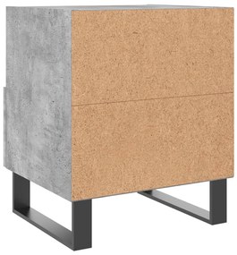 vidaXL Κομοδίνο Γκρι Σκυροδ. 40 x 35 x 47,5 εκ. από Επεξεργασμένο Ξύλο
