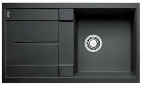 Blanco Metra 5 S Anthracite SILGRANIT™ PuraDur™ Γρανιτένιος Νεροχύτης Ένθετος Αντιστρεφόμενος με 1 Γούρνα και Ποδιά 86x50cm