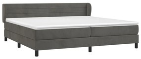 ΚΡΕΒΑΤΙ BOXSPRING ΜΕ ΣΤΡΩΜΑ ΣΚΟΥΡΟ ΓΚΡΙ 200X200 ΕΚ. ΒΕΛΟΥΔΙΝΟ 3127572