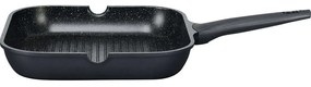Τηγάνι Γκριλιέρα Αντικολλητική Premium Lava 07.50.28 28x5,4cm Black Keystone 28cm Aluminium