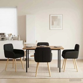 vidaXL Καρέκλες φαγητού 4 pcs Μπουκλέ Μαύρο 59 x 57 x 85 εκ.