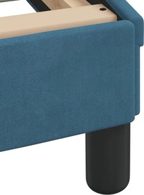 vidaXL Κρεβάτι με Στρώμα Dover Μπλε 200x200 εκ. Βελούδινο