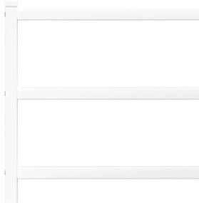 Πλαίσιο Κρεβατιού με Κεφαλάρι Λευκό 135 x 190 εκ. Μεταλλικό - Λευκό