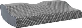 vidaXL Μαξιλάρι με μαξιλάρι Γκρι 60 x 34 x 11 εκ. Πολυεστέρας