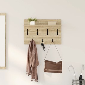 vidaXL Τοίχου Κρεμάστρα Sonoma Δρυς 60 x 40 x 12 cm Επεξεργασμένο ξύλο