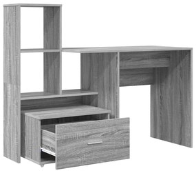 vidaXL Γραφείο Γκρι sonoma 131.5 x 50 x 106.5 εκ. Επεξεργασμένο ξύλο