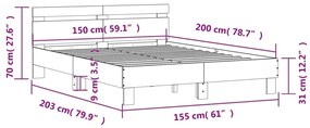 ΠΛΑΙΣΙΟ ΚΡΕΒΑΤΙΟΥ ΜΕ ΚΕΦΑΛΑΡΙ ΜΑΥΡΟ 160X200 ΕΚ. ΕΠΕΞΕΡΓ. ΞΥΛΟ 3207414